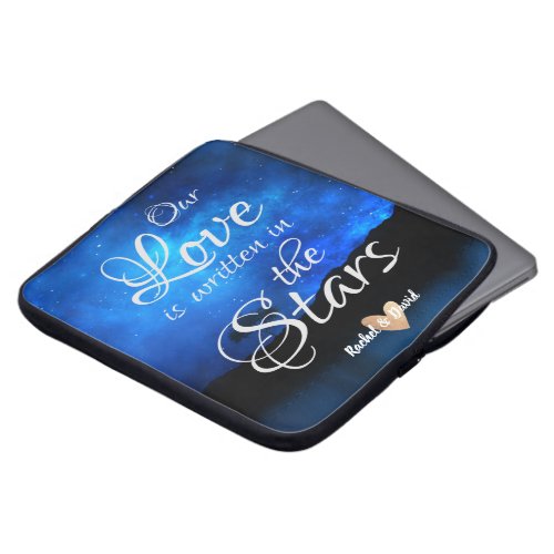 Quote Our Love Written in Stars Galaxy Night Sky L Laptop Sleeve
