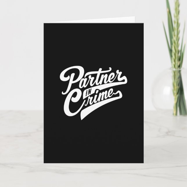 Quote - Partner in Crime - dark Card (Front)