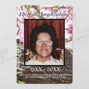 Quote Peach Blossoming Tree Background Funeral Program