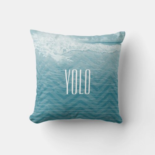 Quote_Personalized Beach YOLO You only live once Throw Pillow