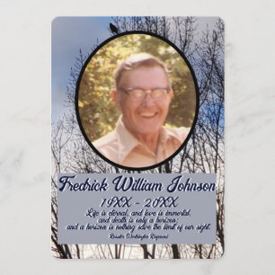 Quote Photo Leafless Trees Background Memorial Program