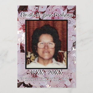 Quote Photo Plum Blossoms Background Funeral Program