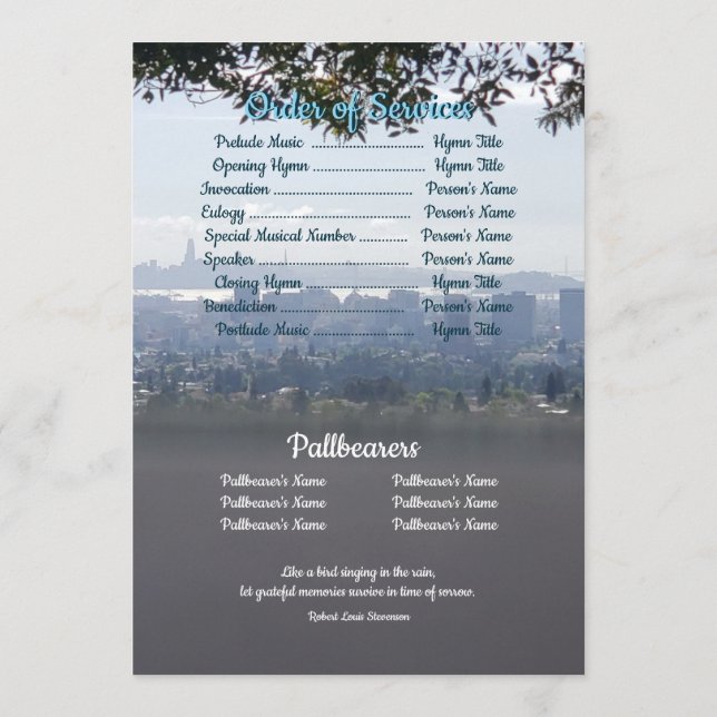 funeral program background