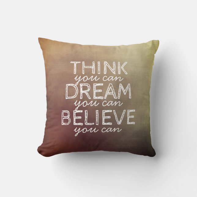 quote pillow inspirational typography design (Front)