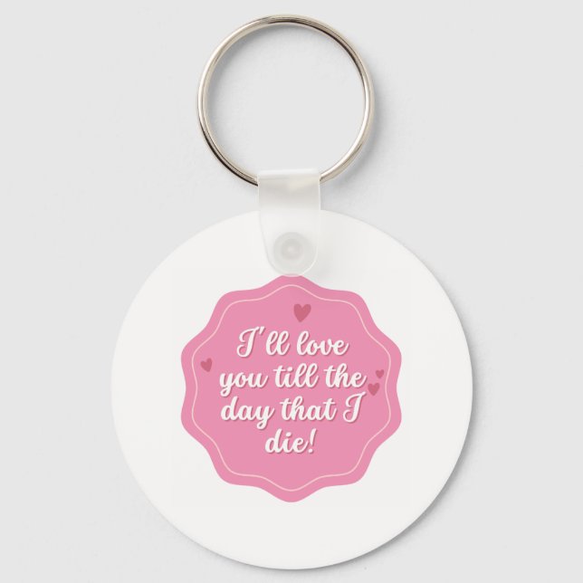 Quote | Pink | Pastel Keychain (Front)