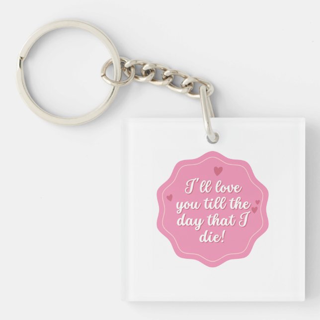Quote | Pink | Pastel Keychain (Front)