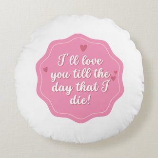 Quote | Pink | Pastel Round Pillow