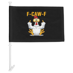 Quote Rooster Meme Classic Car Flag