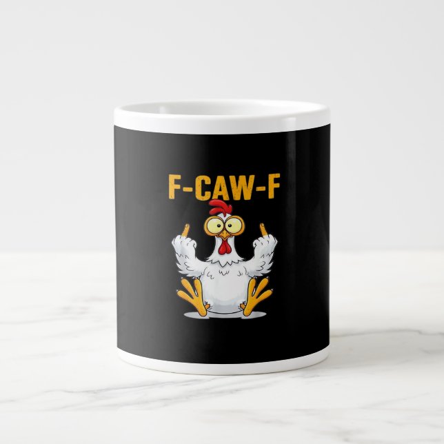 Quote Rooster Meme Classic Giant Coffee Mug (Front)