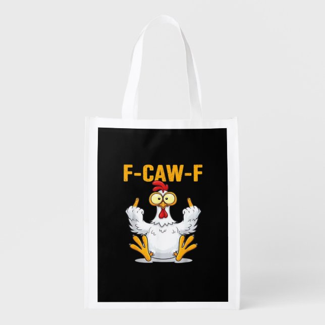 Quote Rooster Meme Classic Grocery Bag (Front)