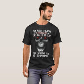 Quote Skull I'm Not Rude I Just Have The Balls To  T-Shirt (Front Full)