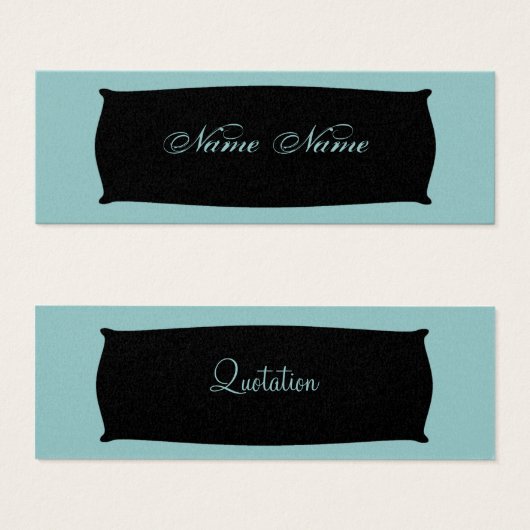 Quote Something Bold Stylish Designer Modern (Front & Back)