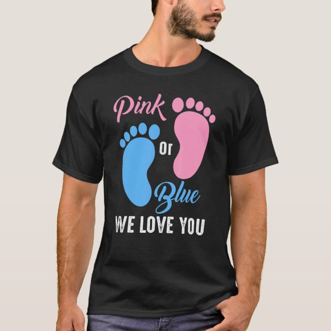 Quote Team Boy Girl Gender Reveal T-Shirt (Front)