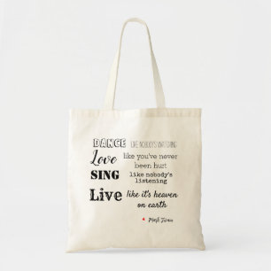 Quote Tote Bag Simple Minimalist