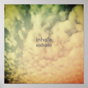 quote typography poster text on clouds