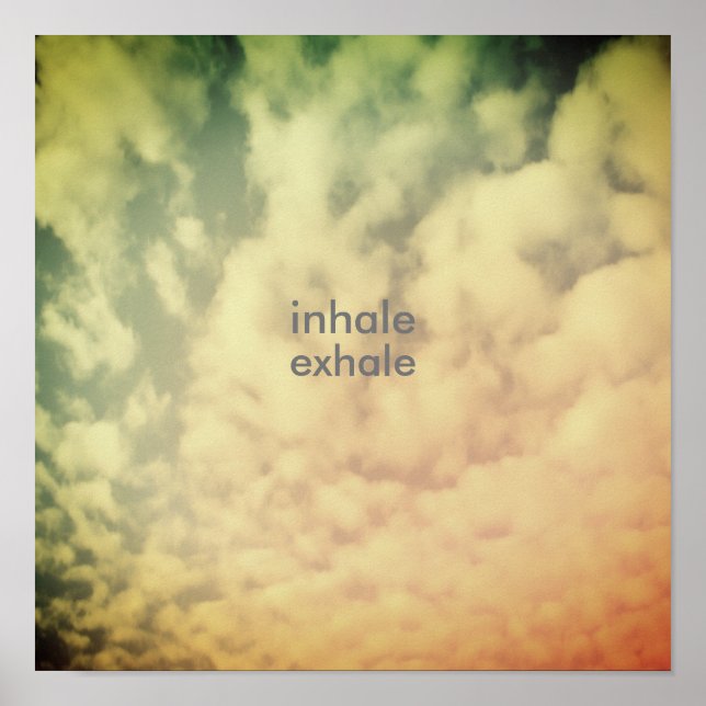 quote typography  poster text on clouds (Front)