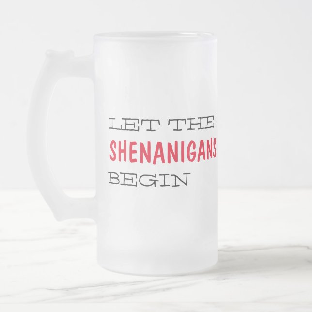 Quoted Template Frosted Glass Beer Mug (Left)