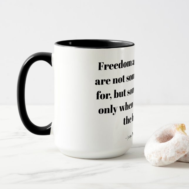 Quotes about inner peace mug (With Donut)