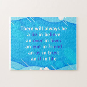 quotes about love, life and friendship  jigsaw puzzle
