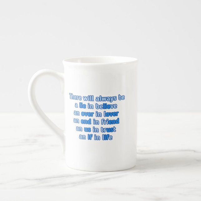 quotes about love, life and friendship mug (Left)