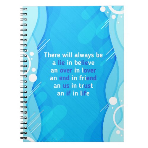 quotes about love life and friendship  notebook
