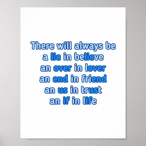 Quotes about love life and friendship  poster