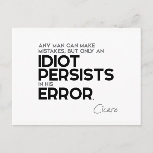 QUOTES Cicero Make mistakes Postcard
