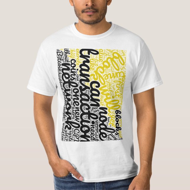 Quotes Cloud - Cursive T-Shirt (Front)