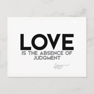QUOTES: Dalai Lama - Love, judgment Postcard