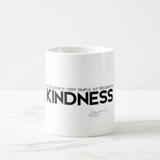 QUOTES: Dalai Lama: My religion is kindness Coffee Mug (Center)