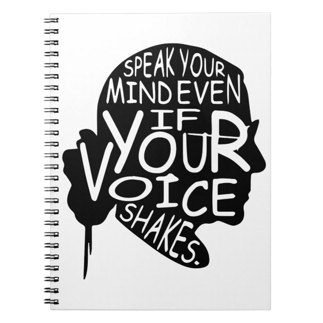 Quotes Feminist Gift, Notorious RBG Notebook (Front)