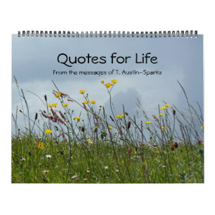 Quotes for Life calendar Option A