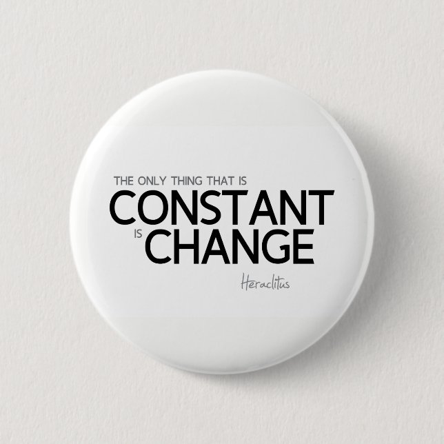 QUOTES: Heraclitus: Change is constant Button (Front)