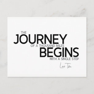 QUOTES: Lao Tzu: Journey thousand miles Postcard
