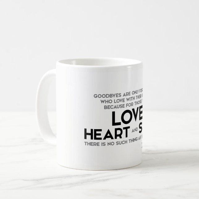 QUOTES: Rumi: Goodbyes, separation Coffee Mug (Front Left)