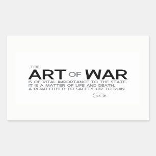 QUOTES: Sun Tzu: Art of war, life and death Rectangular Sticker