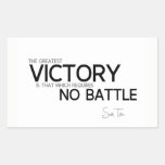 QUOTES: Sun Tzu: Greatest victory Rectangular Sticker