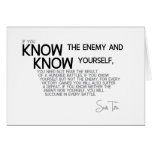 QUOTES: Sun Tzu: Know the enemy and yourself Card