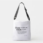 QUOTES: Sun Tzu: Know the enemy and yourself Crossbody Bag