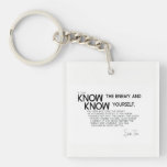 QUOTES: Sun Tzu: Know the enemy and yourself Keychain