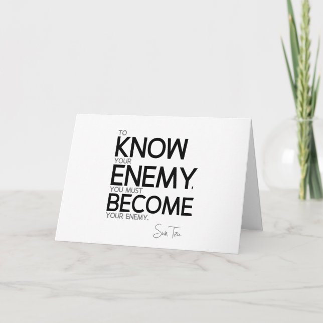 QUOTES: Sun Tzu: Know your enemy Card (Front)