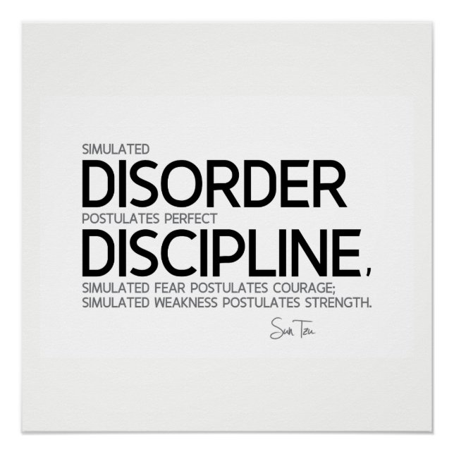 QUOTES: Sun Tzu: Perfect discipline Poster (Front)