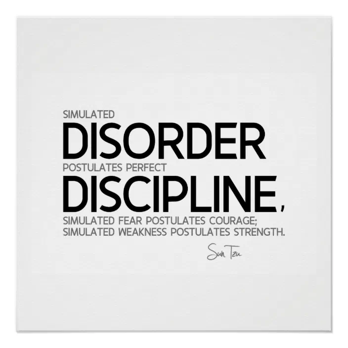 Sun Tzu Quotes On Discipline Quotes: Sun Tzu: Perfect Discipline Poster | Zazzle.com
