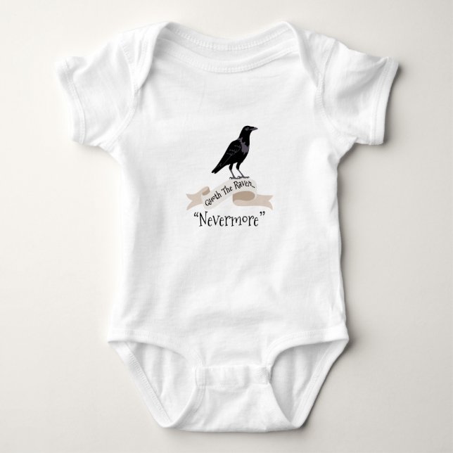 Quoth The Raven Baby Bodysuit (Front)