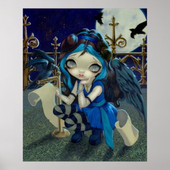 Quoth The Raven Nevermore Art Print Gothic Fairy by strangeling at Zazzle