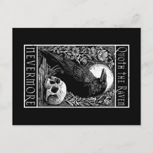 Quoth the Raven - Nevermore - Edgar Allan Poe art Postcard