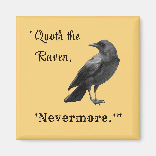 "Quoth the Raven ..." Personalized Autumn Magnet (Front)