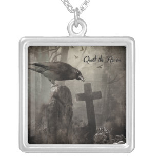 Quoth the Raven Silver Plated Necklace