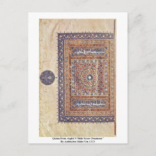 Quran From Arghã N Shâh Scene Ornament " Postcard