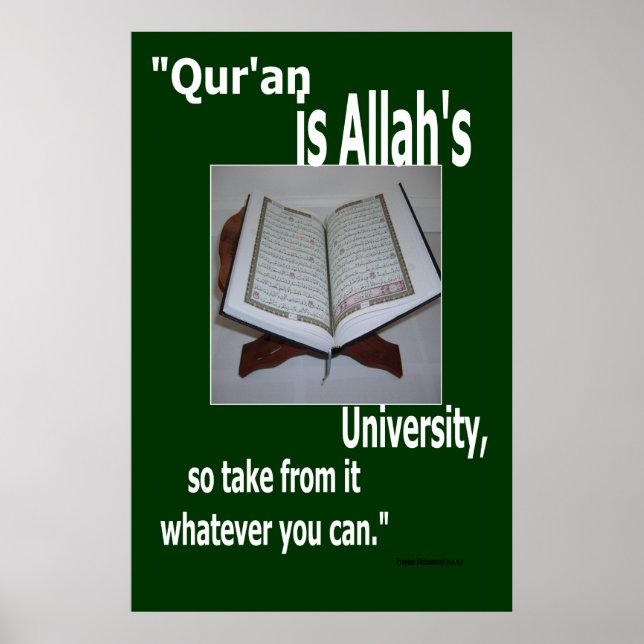 Quran is Allah's University Poster (Front)